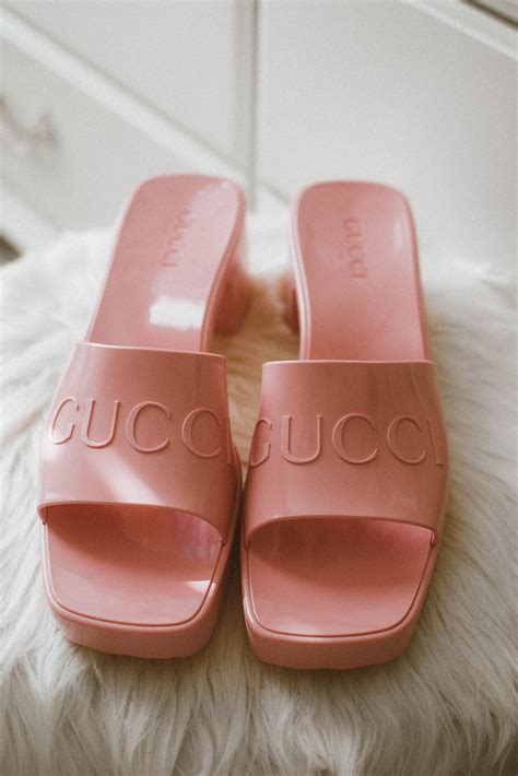 gucci women's rubber slide sandal.